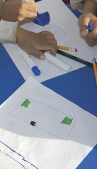 Partial Photo of Children Drawing